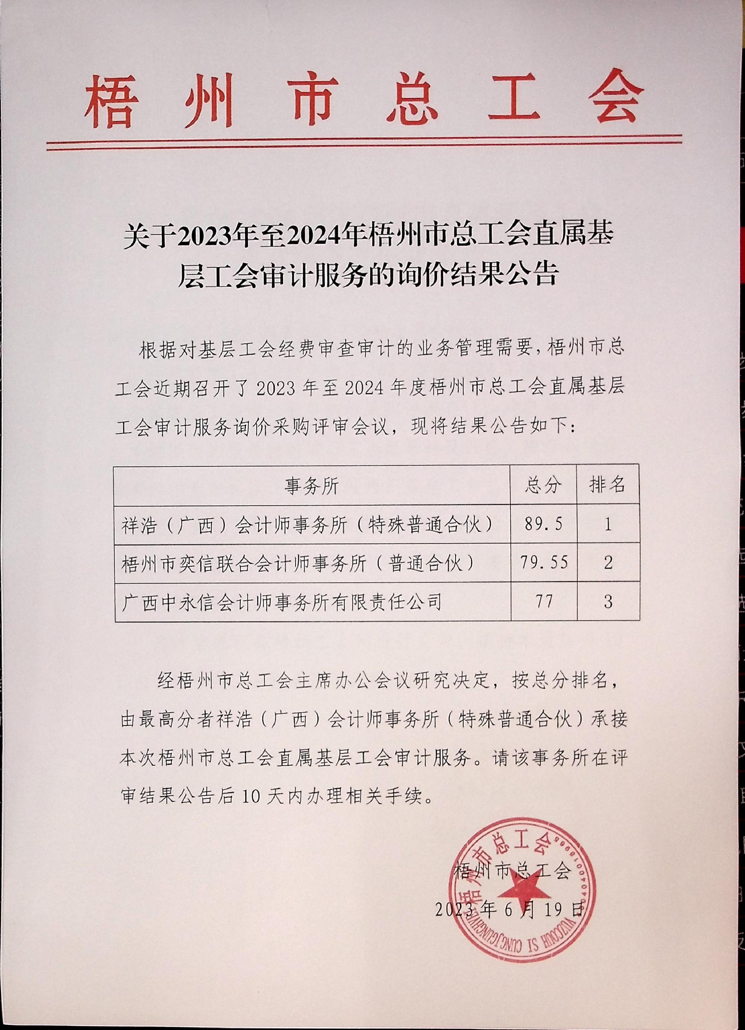 關(guān)于2023年至204年梧州市總工會直屬基層工會審計服務的詢價結(jié)果公告_1.JPG