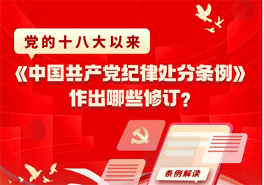 黨的十八大以來，《中國共產(chǎn)黨紀(jì)律處分條例》作出哪些修訂？